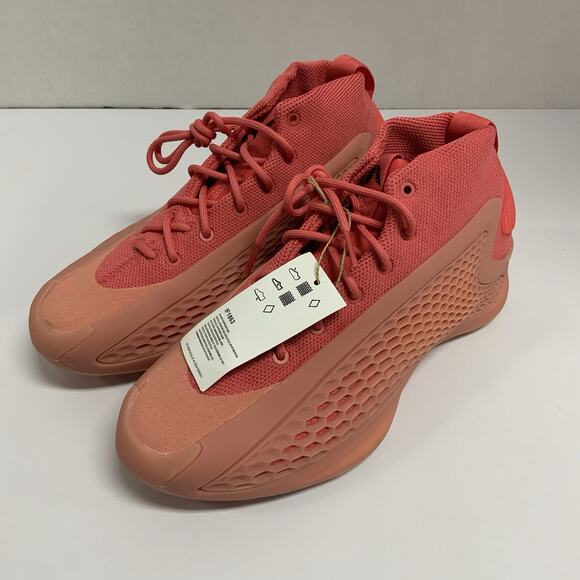 Adidas AE 1 Georgia Red Clay IF1863 Size 6 Anthony Edwards Basketball Shoes Pink